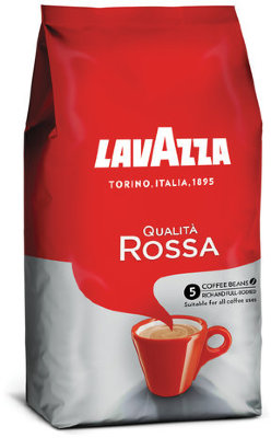 Кофе в зернах LAVAZZA "Qualita Rossa", 1000 г, вакуумная упаковка, 3590