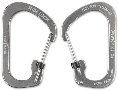 Карабин с блокировкой Nite Ize SlideLock Carabiner, размер 2, стальной