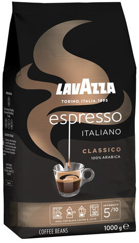 Кофе в зернах LAVAZZA "Espresso Italiano Classico", 1000 г, вакуумная упаковка, 1874