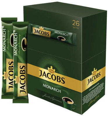Кофе растворимый JACOBS MONARCH (Якобс Монарх), сублимированный, 1,8 г, пакетик, 41933