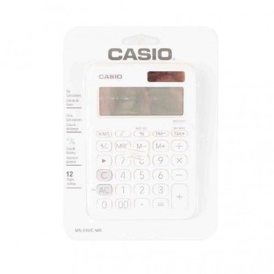 Casio Калькулятор 12 разр. CASIO MS-20UC-WE настольный, белый MS-20UC-WE-S-EC