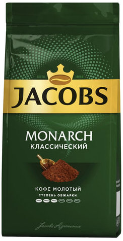Кофе молотый JACOBS MONARCH (Якобс Монарх), натуральный, 230 г, вакуумная упаковка, 65689
