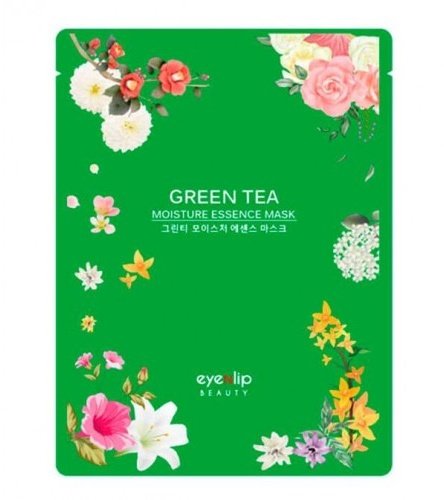 EYENLIP Green Tea Moisture Essence Mask - Увлажняющая тканевая маска для лица с экстрактом зелёного чая, 25 мл.