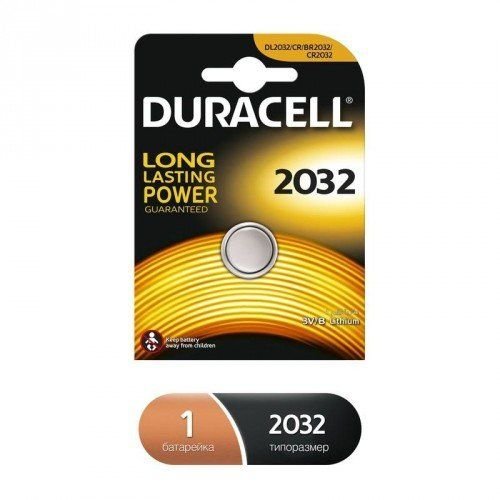 Duracell Батарейка-таблетка CR-2032 DURACELL, блистер