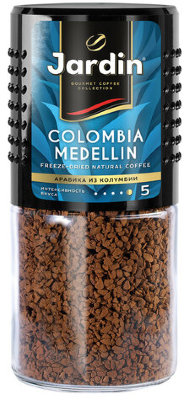 Кофе растворимый JARDIN (Жардин) "Colombia Medellin", сублимированный, 95 г, стеклянная банка, 0627-14