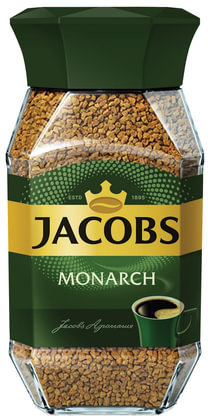 Кофе растворимый JACOBS MONARCH (Якобс Монарх), сублимированный, 95 г, стеклянная банка, 11309