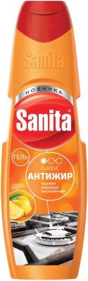 Средство для чистки плит, духовок, грилей от жира/нагара 500 г, SANITA (Санита) "Гель Антижир"