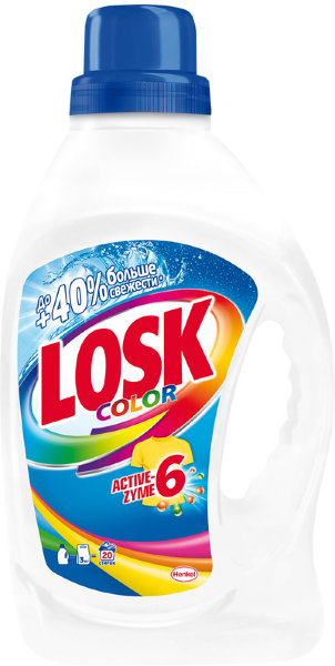 Гель для стирки Losk "Color", для цветного белья, 1,3л