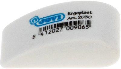 Резинки стирательные JOVI "Ergoplast", набор 3 шт., эргономичные, белые, блистер