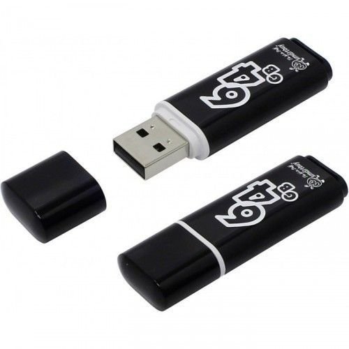 Smartbuy Флеш-драйв 64 GB USB 2.0 Smartbuy Glossy series Black SB64GBGS-K