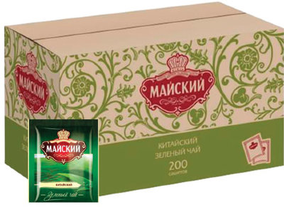 Чай МАЙСКИЙ зеленый, 200 пакетиков в конвертах по 2 г, 110404