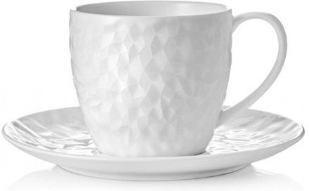 Набор чашка с блюдцем Walmer Crystal, (0,1 литра), белый