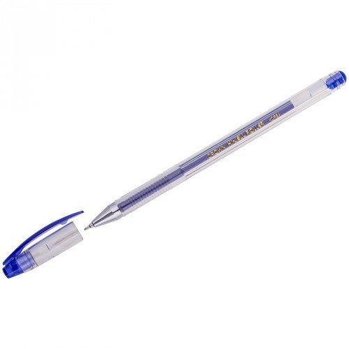 Crown Ручка гелевая CROWN синяя, игольч.након. HJR-500N