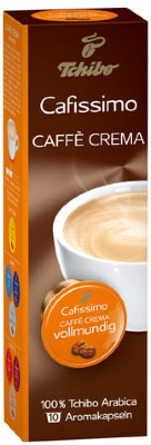 Капсулы для кофемашин Cafissimo TCHIBO Caffe Crema Vollmundig, натуральный кофе, 10 шт. х 8 г, EPCFTCCC0008K