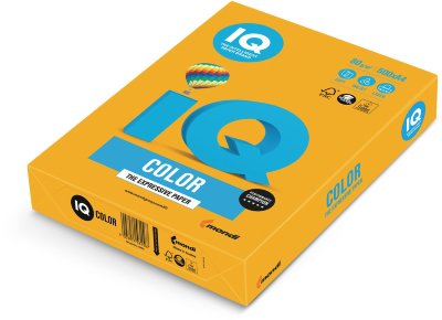 Бумага IQ color, А4, 80 г/м2, 500 л., умеренно-интенсив, старое золото, AG10