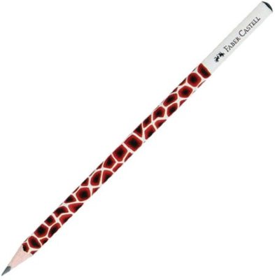 Карандаш чернографитный FABER-CASTELL, 1 шт., "Triangular Giraffe", B, трехгранный