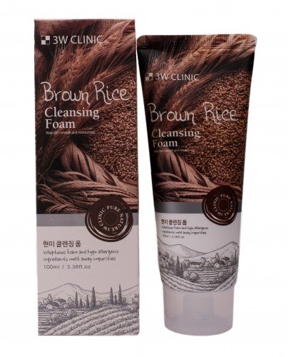 3W CLINIC Lovely Cleansing Foam Brown Rice - Пенка для умывания c экстрактом коричневого риса, 100 мл.