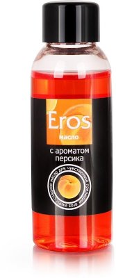 Массажное масло Eros exotic с ароматом персика - 50 мл.