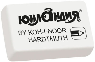 Ластик ЮНЛАНДИЯ (KOH-I-NOOR EXCLUSIVE) 300/20, 45х32х12 мм, белый, прямоугольный, 228698, 0300020052KD