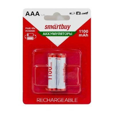 Smartbuy Аккумулятор Smartbuy R03 (AАA) 1100 mAh, блистер SBBR-3A02BL1100