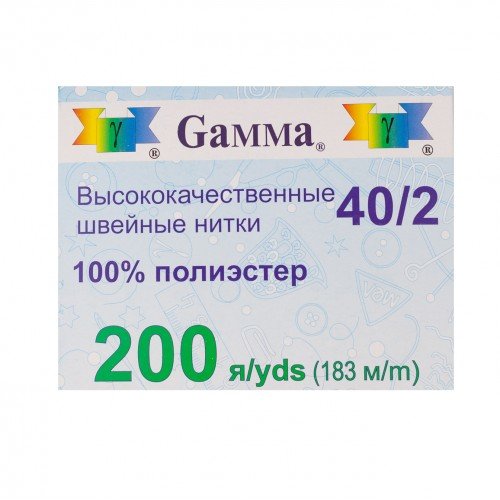 Gamma Нитки швейные "Gamma" лиловый, 183м 442374312