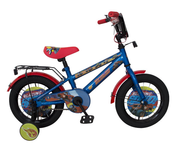 Детский велосипед, Navigator Вспыш, колеса 14", стальная рама, стальные обода, ножной тормоз, защитная накладка на руле и выносе, , мягкие TPR грипсы,