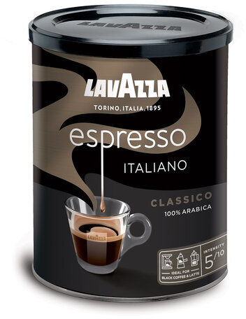 Кофе молотый LAVAZZA "Espresso Italiano Classico", 250 г, жестяная банка, 1887