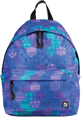 Рюкзак BRAUBERG, универсальный, сити-формат, фиолетовый, "Фантазия", 20 литров, 41х32х14 см
