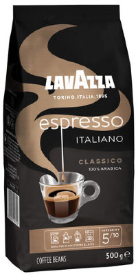 Кофе в зернах LAVAZZA "Espresso Italiano Classico", 500 г, вакуумная упаковка, 1875