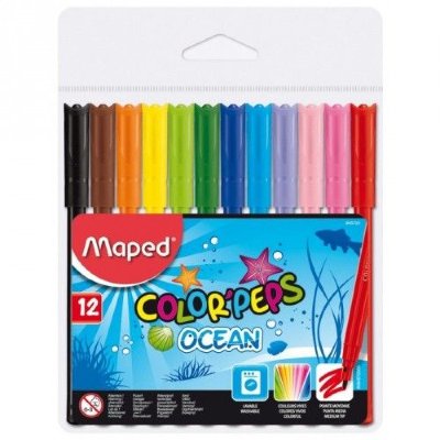 Maped Фломастеры 12цв "Color peps ocean", суперсмываемые 845720