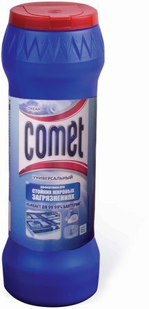 Чистящее средство 475 г, COMET (Комет) "Океан", порошок, дезинфицирующий