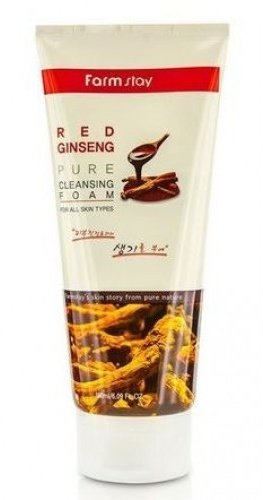 FarmStay Red Ginseng Cleansing Foam – Пенка для умывания с экстрактом корня красного женьшеня, 180 мл.