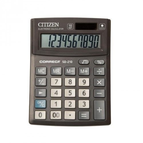 Citizen Калькулятор настольный 10 разр. двойное питание, чёрный Correct CMB1001BK