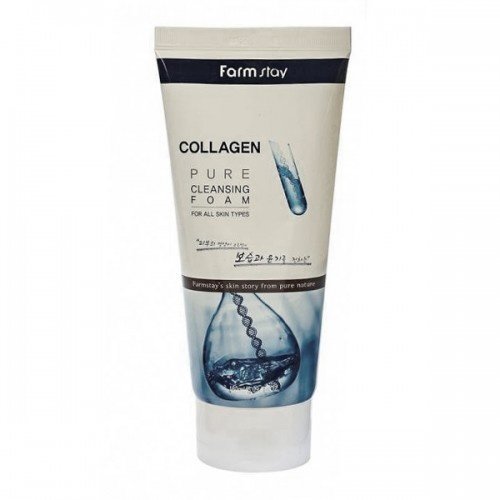 FarmStay Collagen Pure Cleansing Foam – Пенка для умывания с коллагеном, 180 мл.