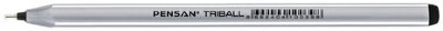 Ручка шариковая масляная PENSAN "Triball", ЧЕРНАЯ, трехгранная, узел 1 мм, линия письма 0,5 мм, 1003/12