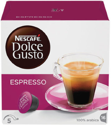 Капсулы для кофемашин NESCAFE Dolce Gusto Espresso, натуральный кофе 16 шт. х 6 г, 5219839