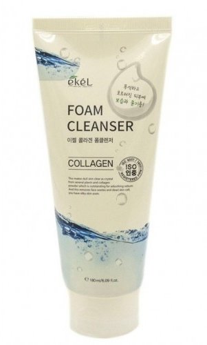 EKEL FOAM CLEANSER Collagen – Очищающая пенка для лица с коллагеном, 180 мл.