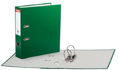 Папка-регистратор ESSELTE "Economy", покрытие пластик, 75 мм, зеленая