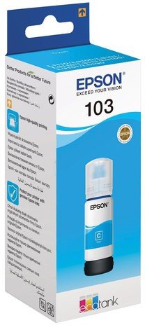 Чернила EPSON (C13T00S24A) для СНПЧ EPSON L3100/L3101/L3110/L3150/L3151/L1110, голубые, ОРИГИНАЛЬНЫЕ