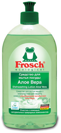 Средство для мытья посуды 500 мл FROSCH "Алоэ Вера" (), ЭКО, пуш-пул, 1706453