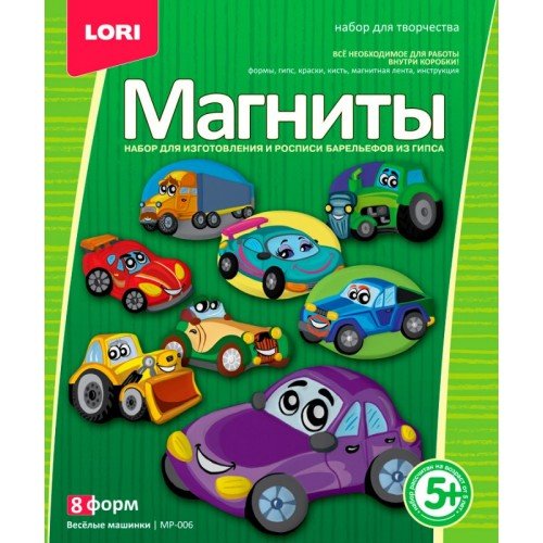 Lori Фигурки на магнитах "Весёлые машинки" МР-006