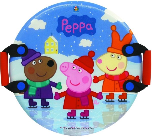 1toy Peppa ледянка, 54см, кругл.с плотн.ручками, унив.