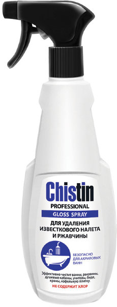 Чистящее средство Chistin Professional, для удаления известкового налета и ржавчины, спрей, 500мл