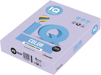 Бумага IQ color, А4, 160 г/м2, 250 л., умеренно-интенсив, бледно-лиловая LA12