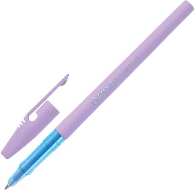 Ручка шариковая STABILO "Liner Pastel", СИНЯЯ, корпус лавандовый, узел 0,7 мм, линия письма 0,3 мм