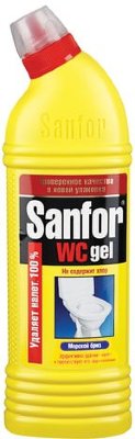 Средство для уборки туалета 750 г, SANFOR WC gel (Санфор гель) "Морской бриз"