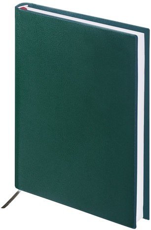 Ежедневник недатированный А5 (138х213 мм) BRAUBERG "Select", под зернистую кожу, 160 л., зеленый, 123431