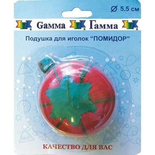 Gamma Подушечка для игл "Помидор" 5,5см, красная 3964777082