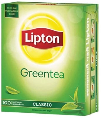 Чай LIPTON (Липтон) "Clear Green", зеленый, 100 пакетиков с ярлычками по 1,3 г, 65415224