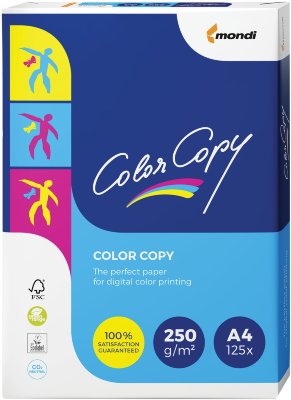 Бумага COLOR COPY, А4, 250 г/м2, 125 л., для полноцветной лазерной печати, А++, 161% (CIE)